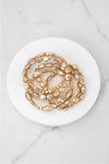 Boho Gold and silver Beaded Bracelets stack of 5