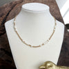 Short Dainty Necklace - Pearls and Ball Beads