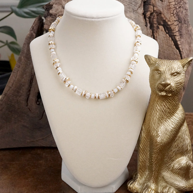 Pastel Drift – Mixed Bead Necklace in Soft Hues