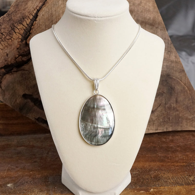 Timeless Classic Pendant Necklace - Mother Of Pearl Abalone
