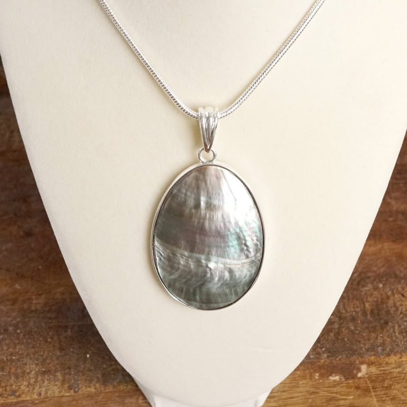 Timeless Classic Pendant Necklace - Mother Of Pearl Abalone