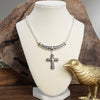 Sacred Drift – Filigree Cross Necklace with Whisper of Gold