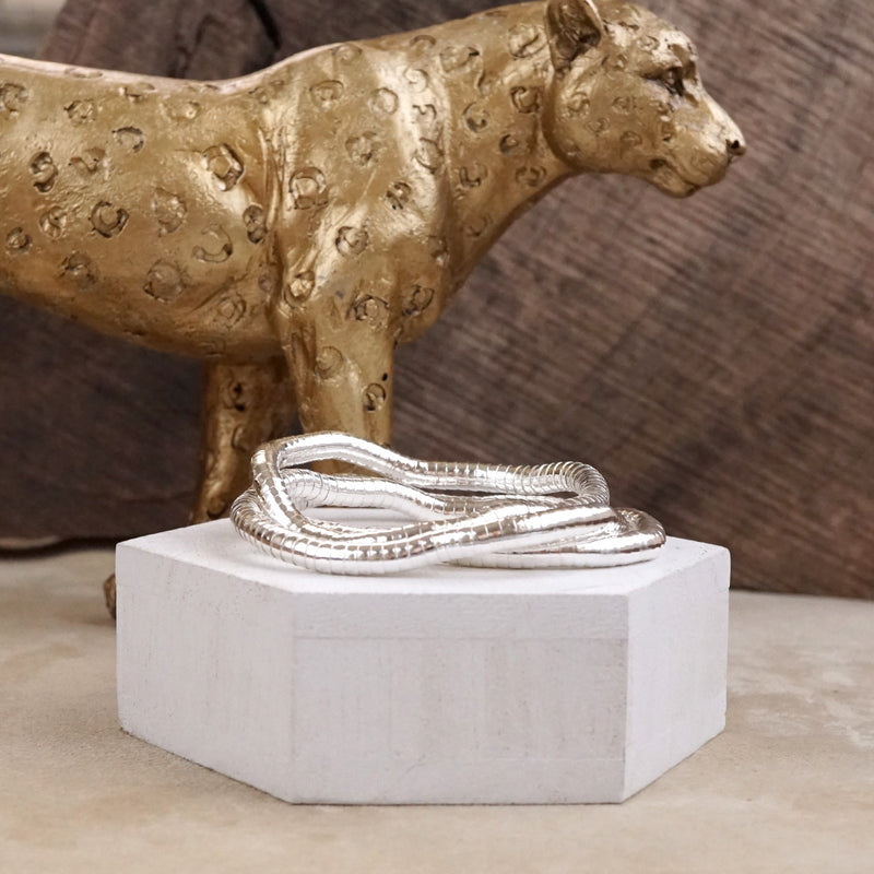 Everyday Ease – Stretchy Trio Bracelet Set in Gold or Silver Tone