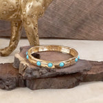 Golden Loop – Turquoise Eternity Stretch Bangle