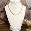 Short Anchor Chain Necklace with Emerald-Cut Crystal – Gold or Silver