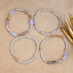 Sunwashed Layers – Dainty Beaded Bracelet Set (4pc)