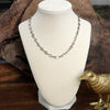 Short Anchor Chain Necklace with Emerald-Cut Crystal – Gold or Silver