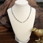 Short Anchor Chain Necklace with Emerald-Cut Crystal – Gold or Silver