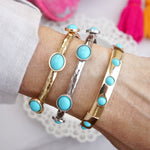 Golden Loop – Turquoise Eternity Stretch Bangle