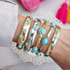 Golden Loop – Turquoise Eternity Stretch Bangle