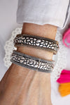 Moon Pebble – Textured Wide Stretch Bangle