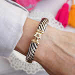 Timeless Twists – Filigree & Twist Stretch Bangles in Silver Tone