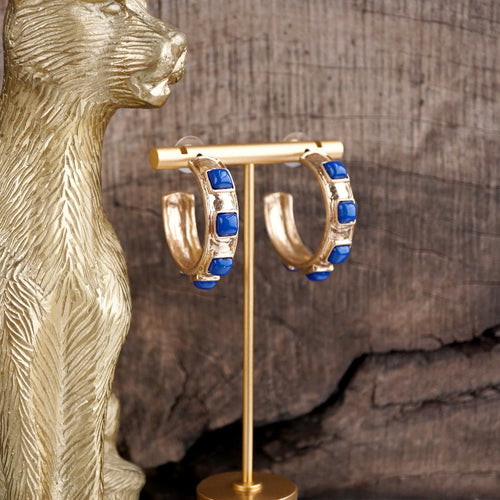 Celestial Glow – Fall Jeweled Hoop Earrings