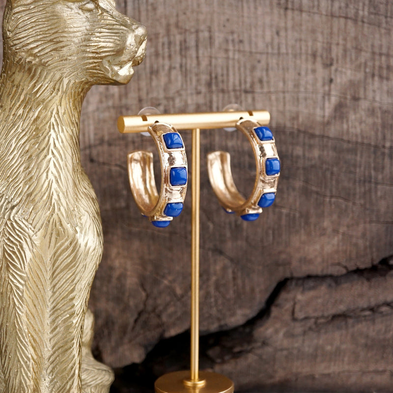 Celestial Glow – Fall Jeweled Hoop Earrings
