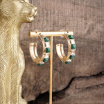 Celestial Glow – Fall Jeweled Hoop Earrings