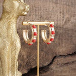 Celestial Glow – Fall Jeweled Hoop Earrings
