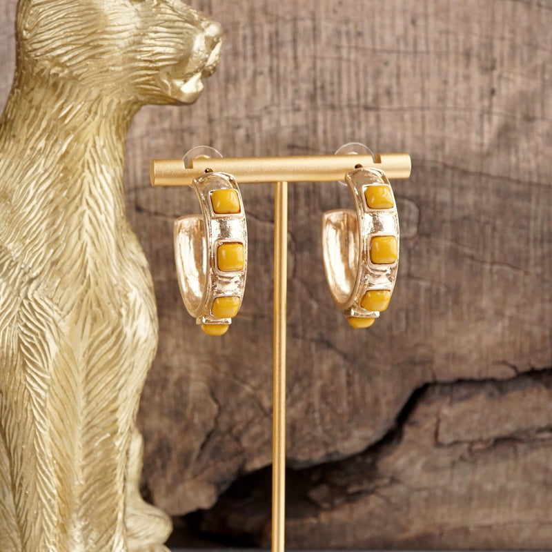 Celestial Glow – Fall Jeweled Hoop Earrings