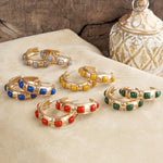 Celestial Glow – Fall Jeweled Hoop Earrings