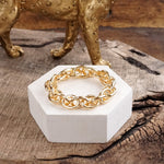 Bold Links – Chunky Chain Stretchy Bracelet - in Gold or Silver