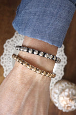 Western Bubble Bangle Bracelets – Worn Gold or Silver Tone
