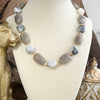 Sunstone Muse – Short Bold Beaded Statement Necklace