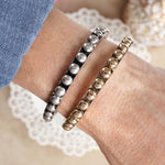 Western Bubble Bangle Bracelets – Worn Gold or Silver Tone
