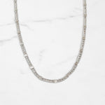 Fused station multi dainty chain necklace Gold Silver