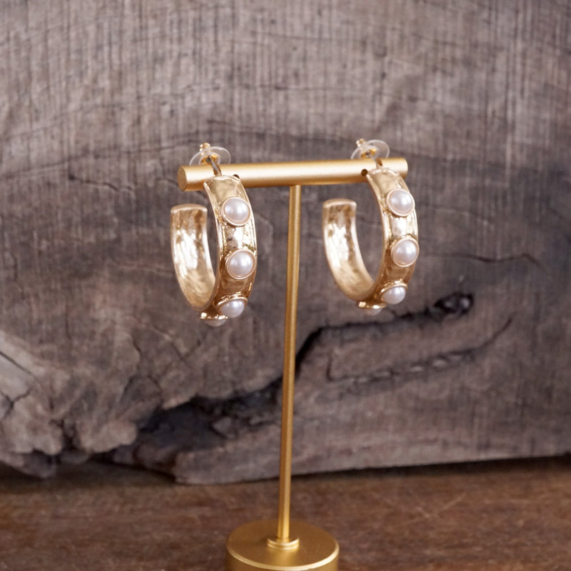 Jeweled Bubble Hoop Earrings – Colorful Acrylic Cabochons