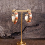 Jeweled Bubble Hoop Earrings – Colorful Acrylic Cabochons