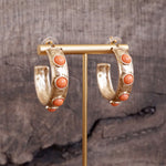 Jeweled Bubble Hoop Earrings – Colorful Acrylic Cabochons