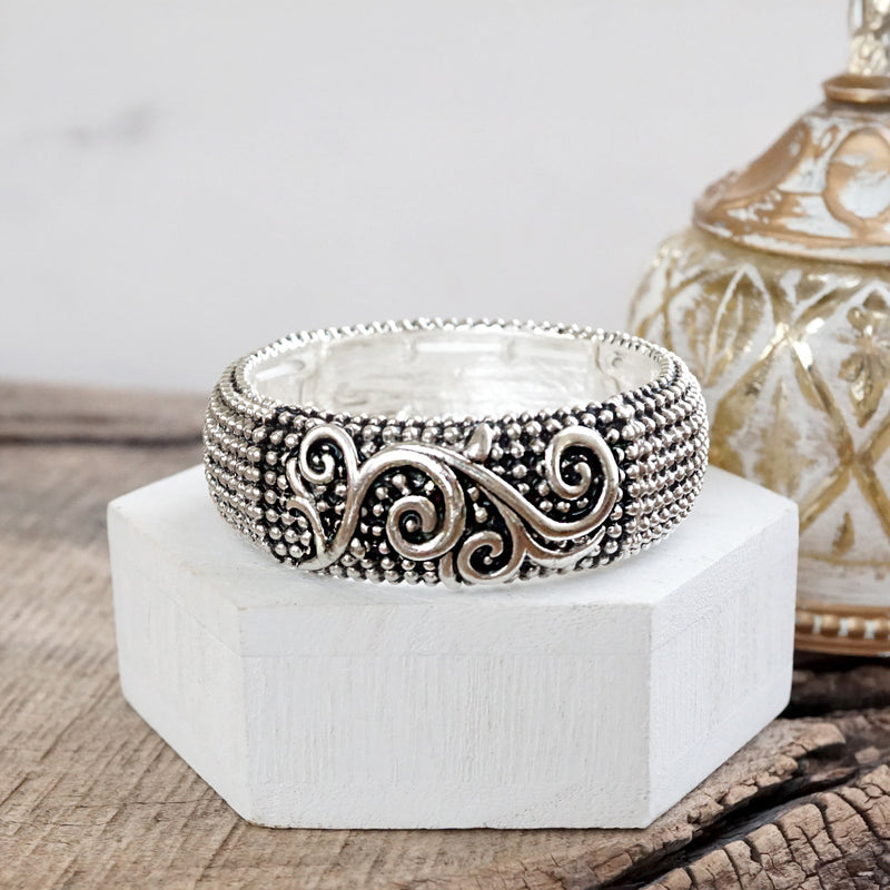 Boho Luxe – Wide Statement Stretch Bangles (6 Styles)