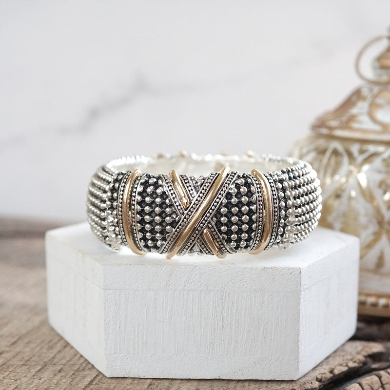 Boho Luxe – Wide Statement Stretch Bangles (6 Styles)