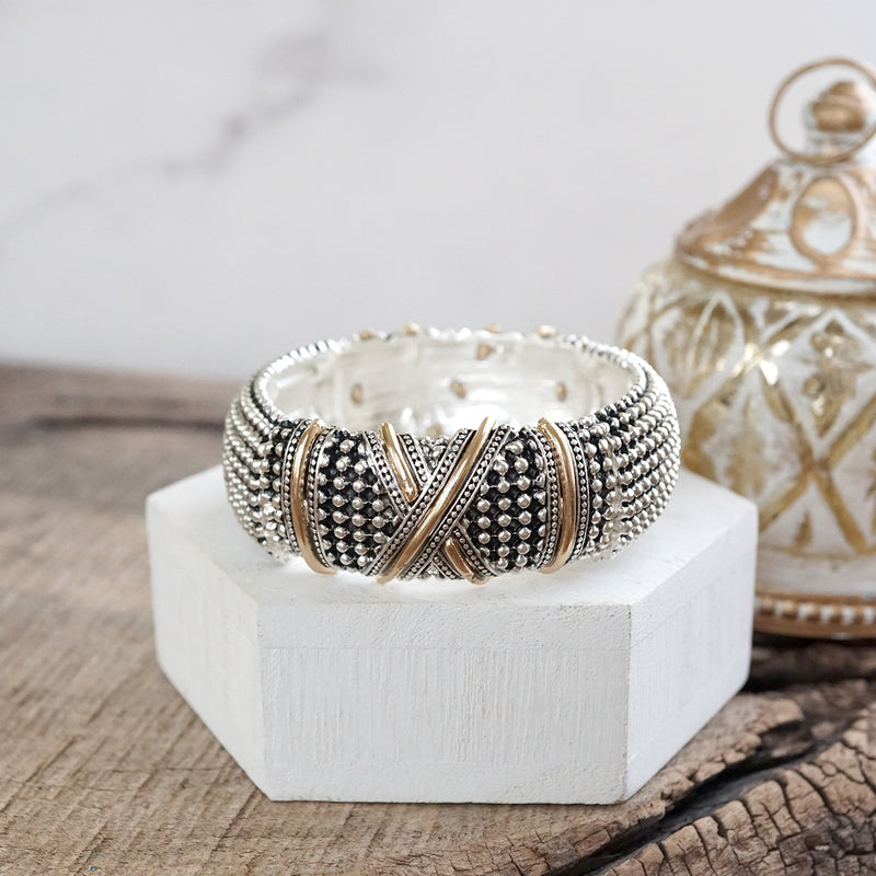 Boho Luxe – Wide Statement Stretch Bangles (6 Styles)