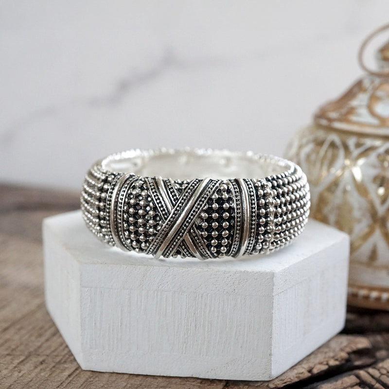 Boho Luxe – Wide Statement Stretch Bangles (6 Styles)