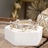 Sparkly clear crystals bangle in Gold Or Silver Tone