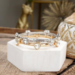 Sparkly clear crystals bangle in Gold Or Silver Tone