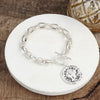 Urban Token – Cable Chain Toggle Bracelet with Coin Charm