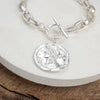 Urban Token – Cable Chain Toggle Bracelet with Coin Charm