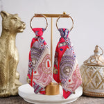 Heartstrings in Fuchsia – Charm Necklace with Woven Scarf Tie