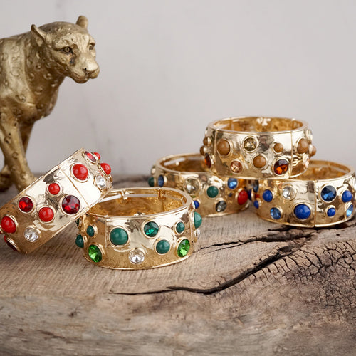 Starlit Shimmer – Crystal Cab Stretchy Bangle