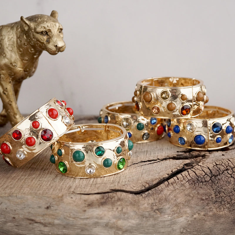 Starlit Shimmer – Crystal Cab Stretchy Bangle