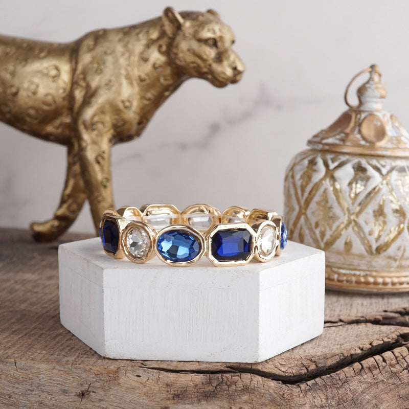 Radiant Array – Statement Stretchy Gem Bangle