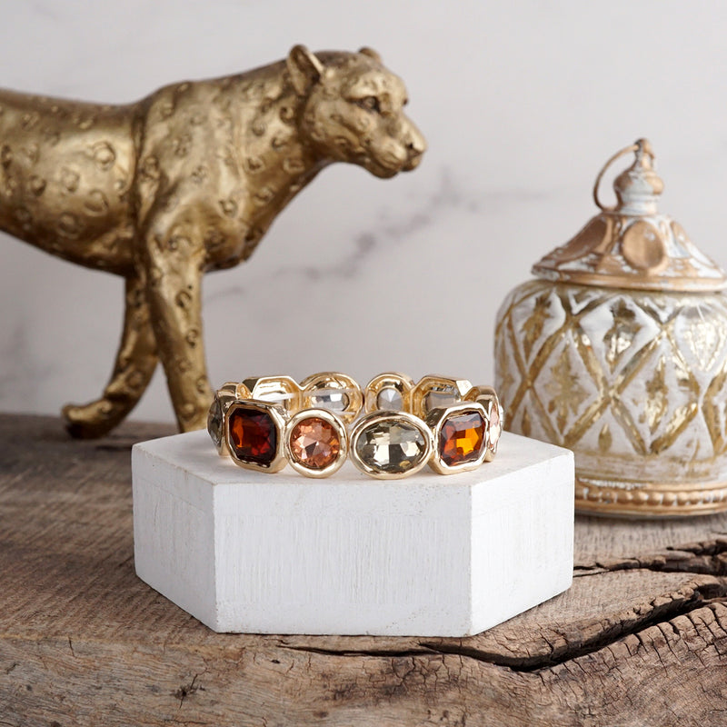Radiant Array – Statement Stretchy Gem Bangle