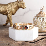 Sparkly Crystal Stretch Bangles – Gold Tone with Color Options