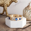 Sparkly Crystal Stretch Bangles – Gold Tone with Color Options