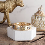Sparkly Crystal Stretch Bangles – Gold Tone with Color Options