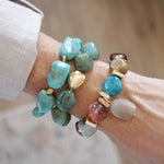 Boho Harmony – Chunky Acrylic Stretchy Bracelets