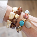 Boho Harmony – Chunky Acrylic Stretchy Bracelets
