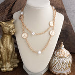 Starlit Relics – Coin & Crystal Drop Earrings