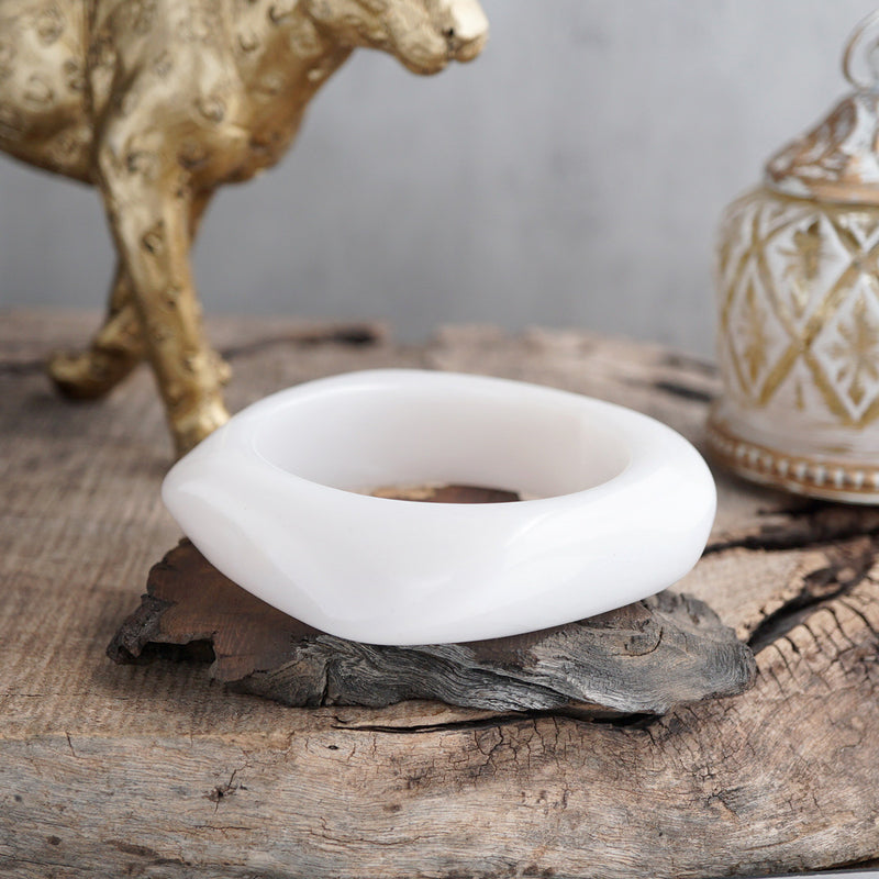 Earth Edge – Square Resin Chunky Statement Bangle